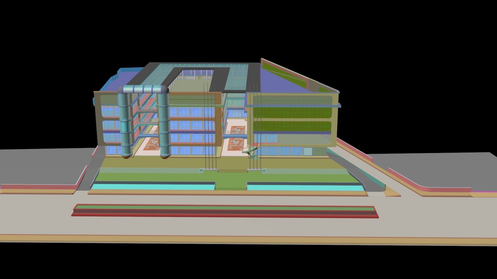 Atrium Shopping Center 3D model_7