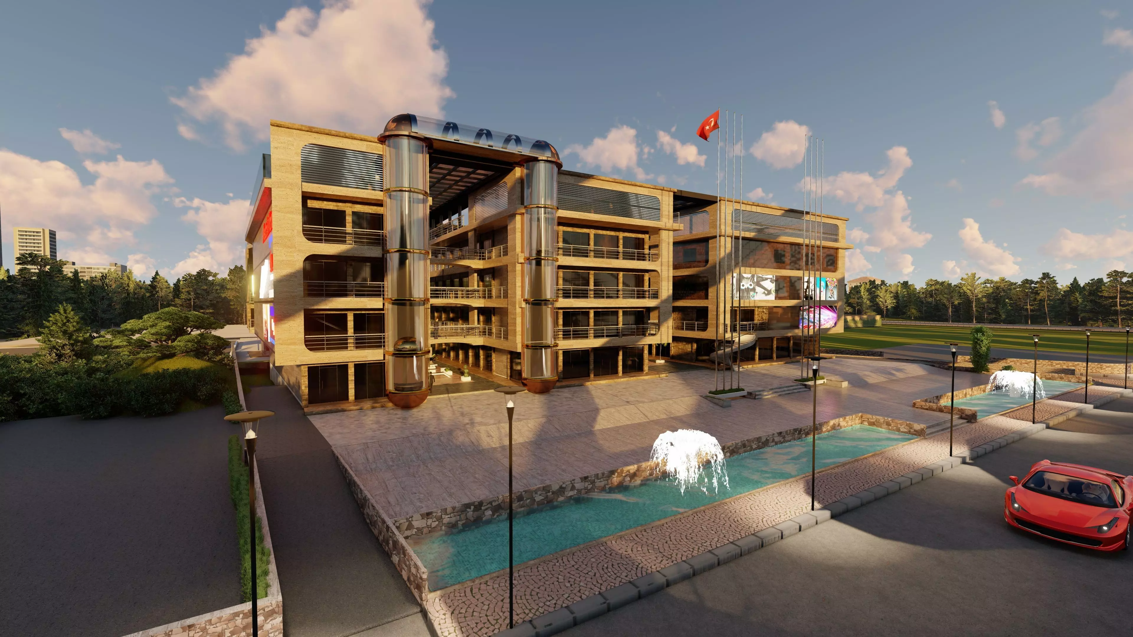 Atrium Shopping Center 3D model_0