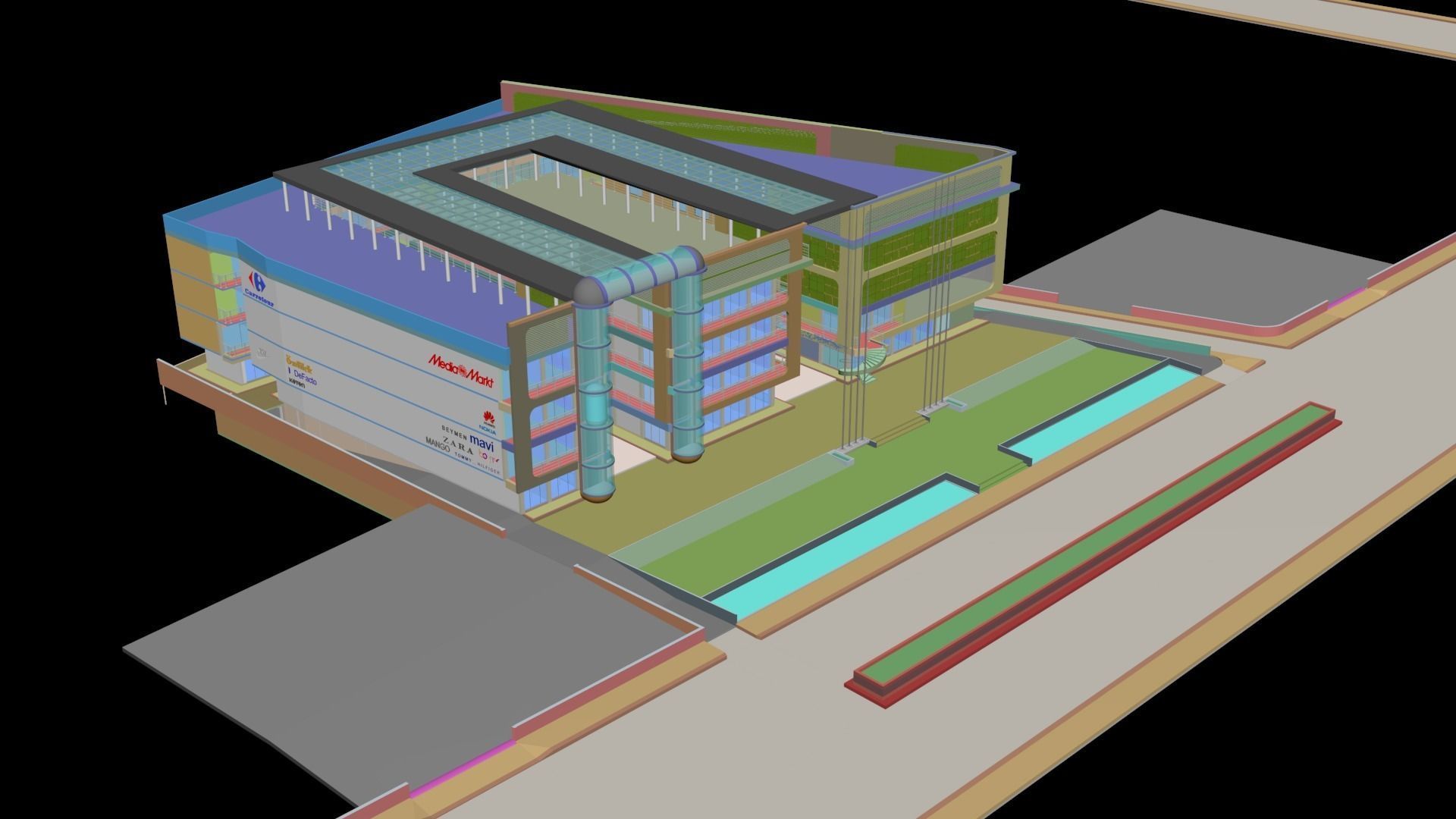 Atrium Shopping Center 3D model_6