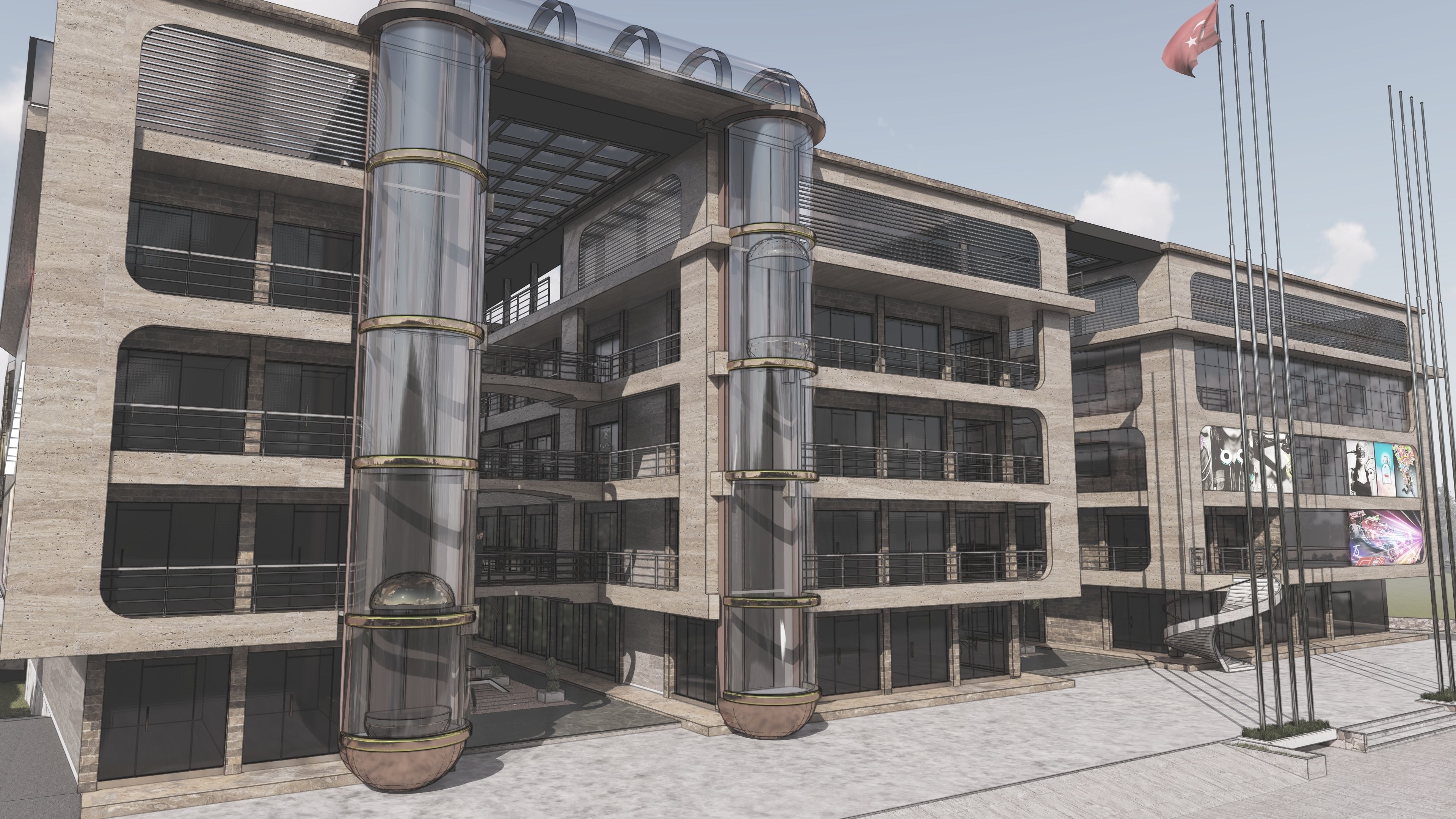 Atrium Shopping Center 3D model_5