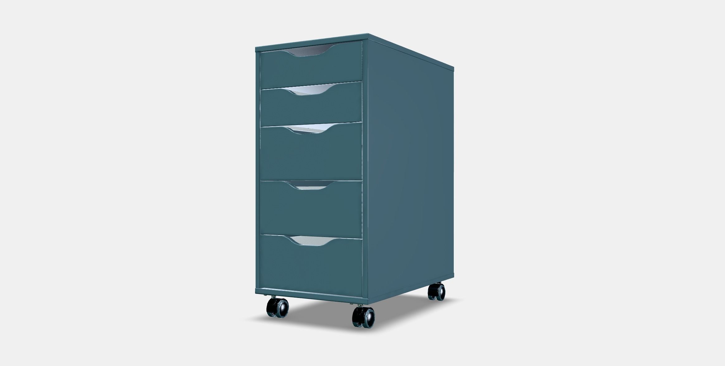 ALEX Drawer unit on castors 1 Low-poly 3D model_12