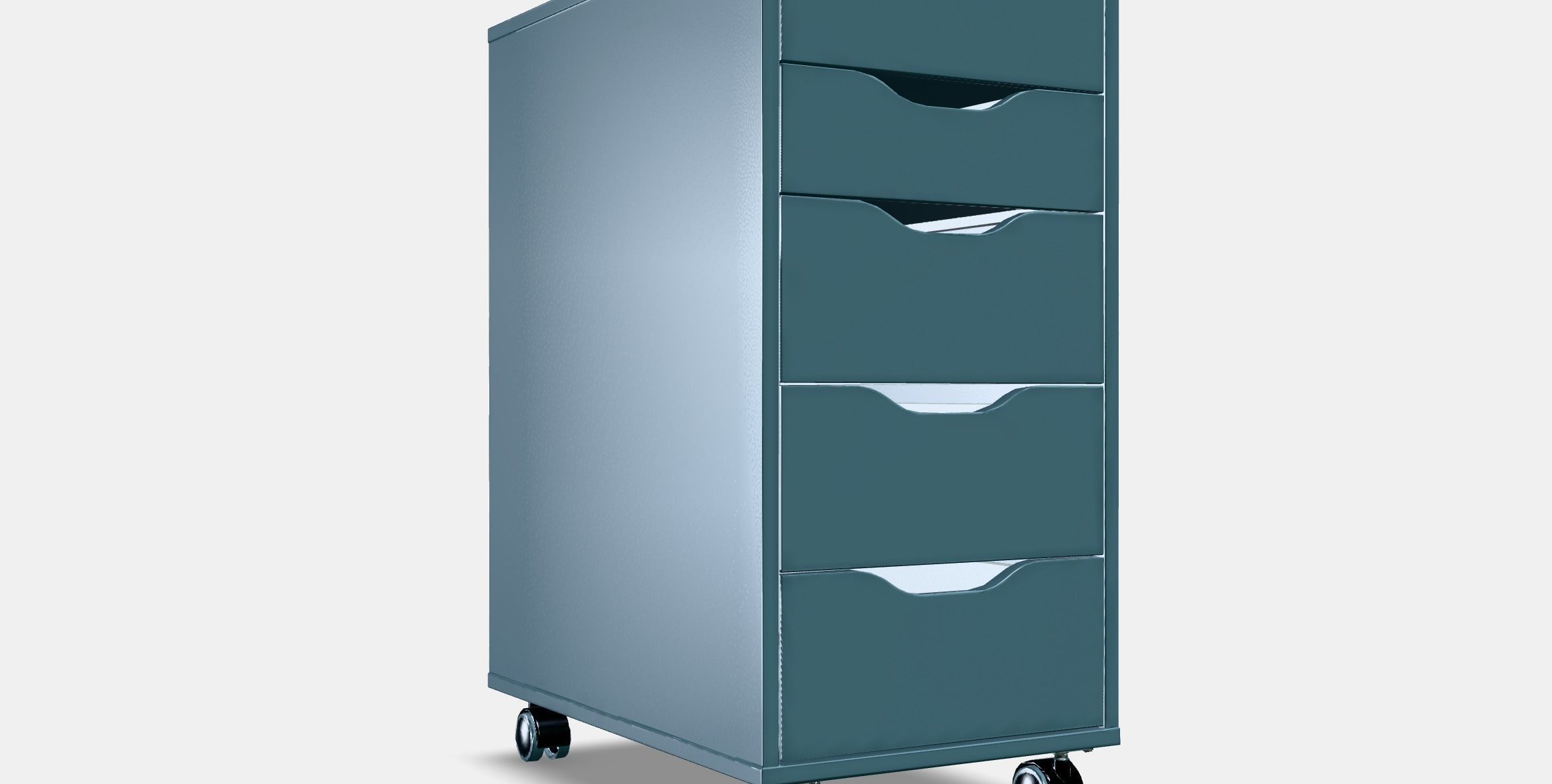 ALEX Drawer unit on castors 1 Low-poly 3D model_10