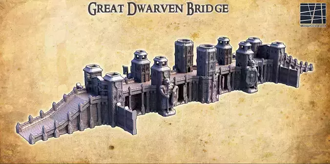 Great Dwarven Bridge Tabletop Terrain 28MM