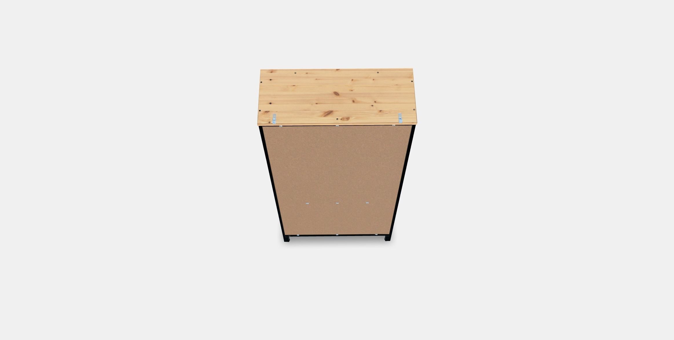 HEMNES Glassdoor cabinet with 3 drawers Low-poly 3D model_2