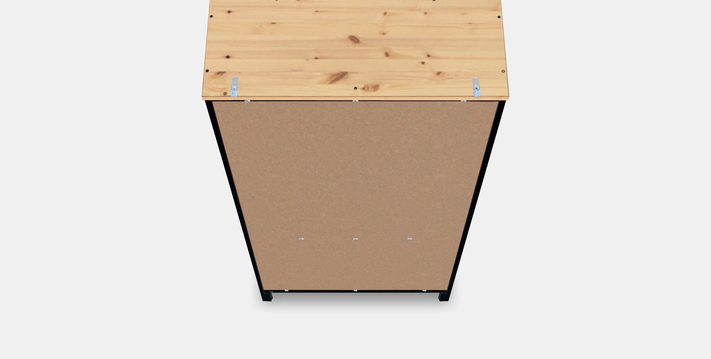 HEMNES Glassdoor cabinet with 3 drawers Low-poly 3D model_6