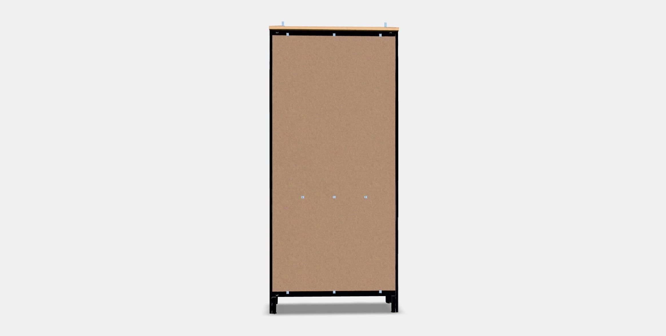 HEMNES Glassdoor cabinet with 3 drawers Low-poly 3D model_14