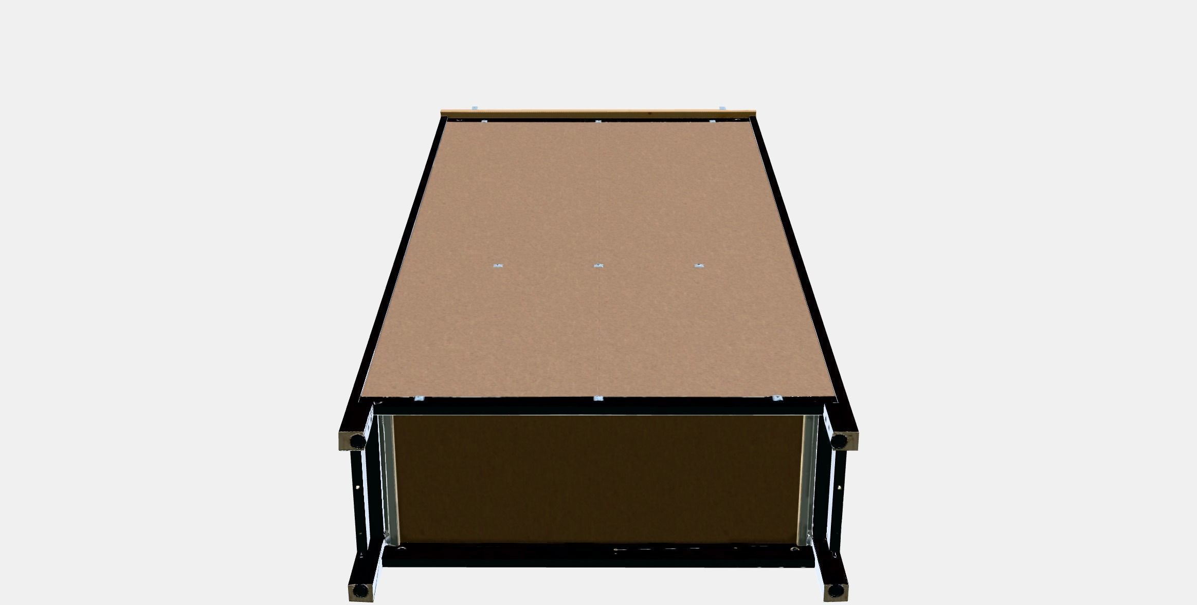 HEMNES Glassdoor cabinet with 3 drawers Low-poly 3D model_7