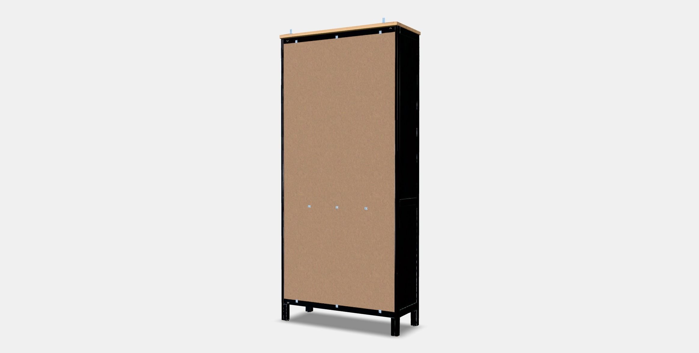 HEMNES Glassdoor cabinet with 3 drawers Low-poly 3D model_3
