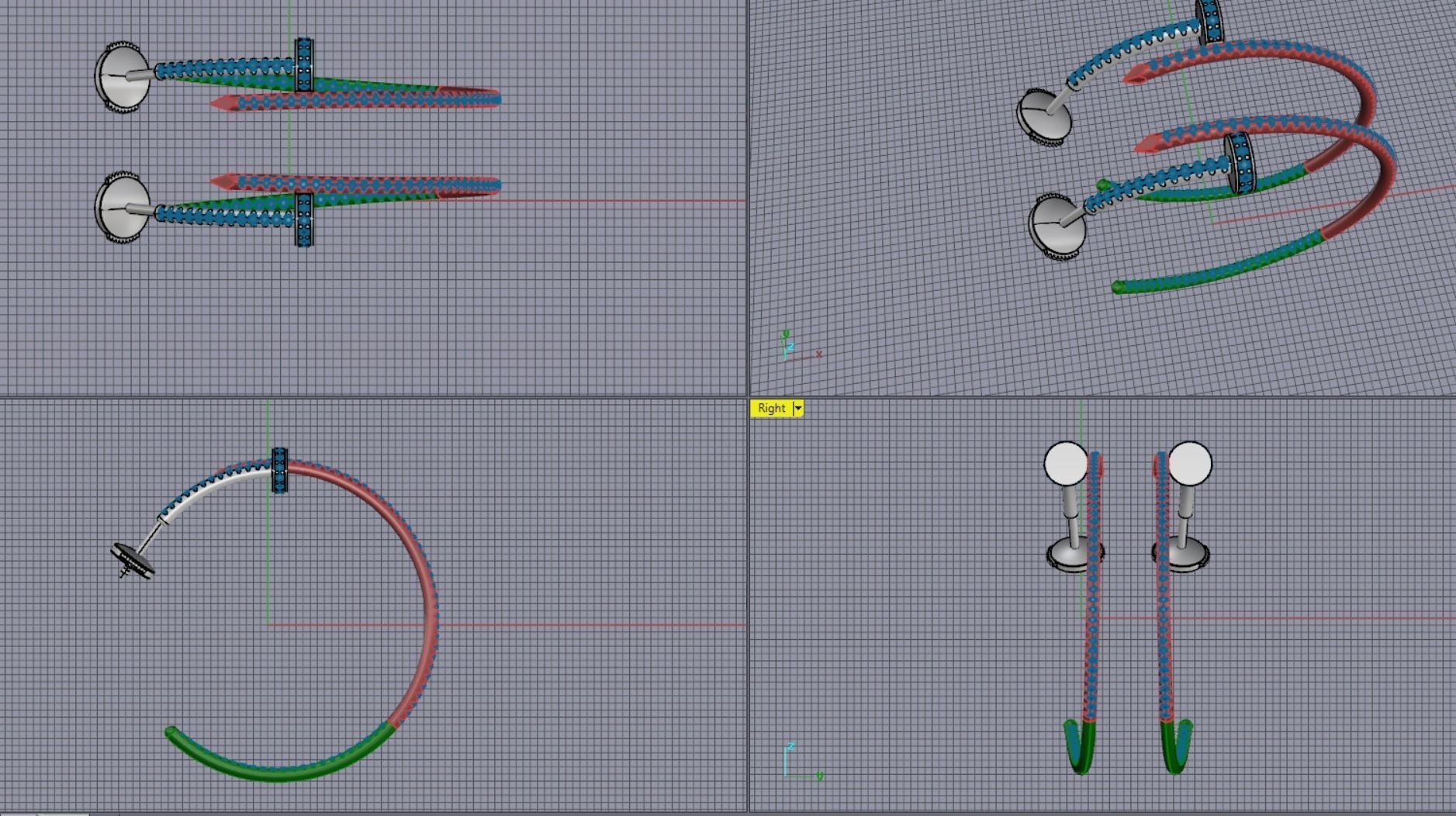 JUSTE UN CLOU EARRINGS GEMS 3D print model_7