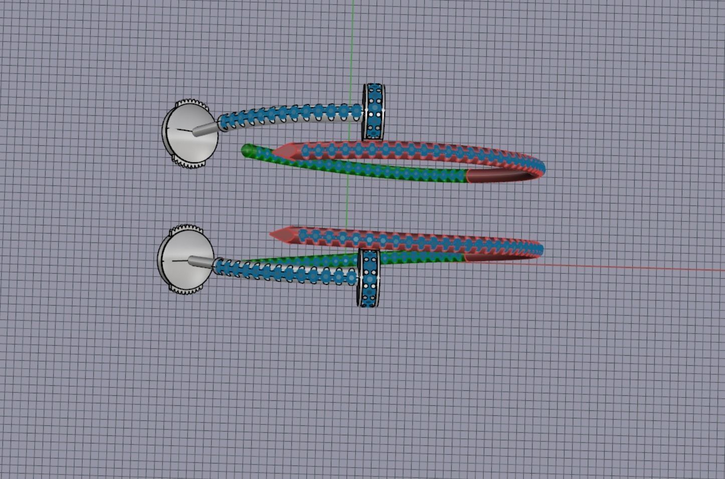 JUSTE UN CLOU EARRINGS GEMS 3D print model_6