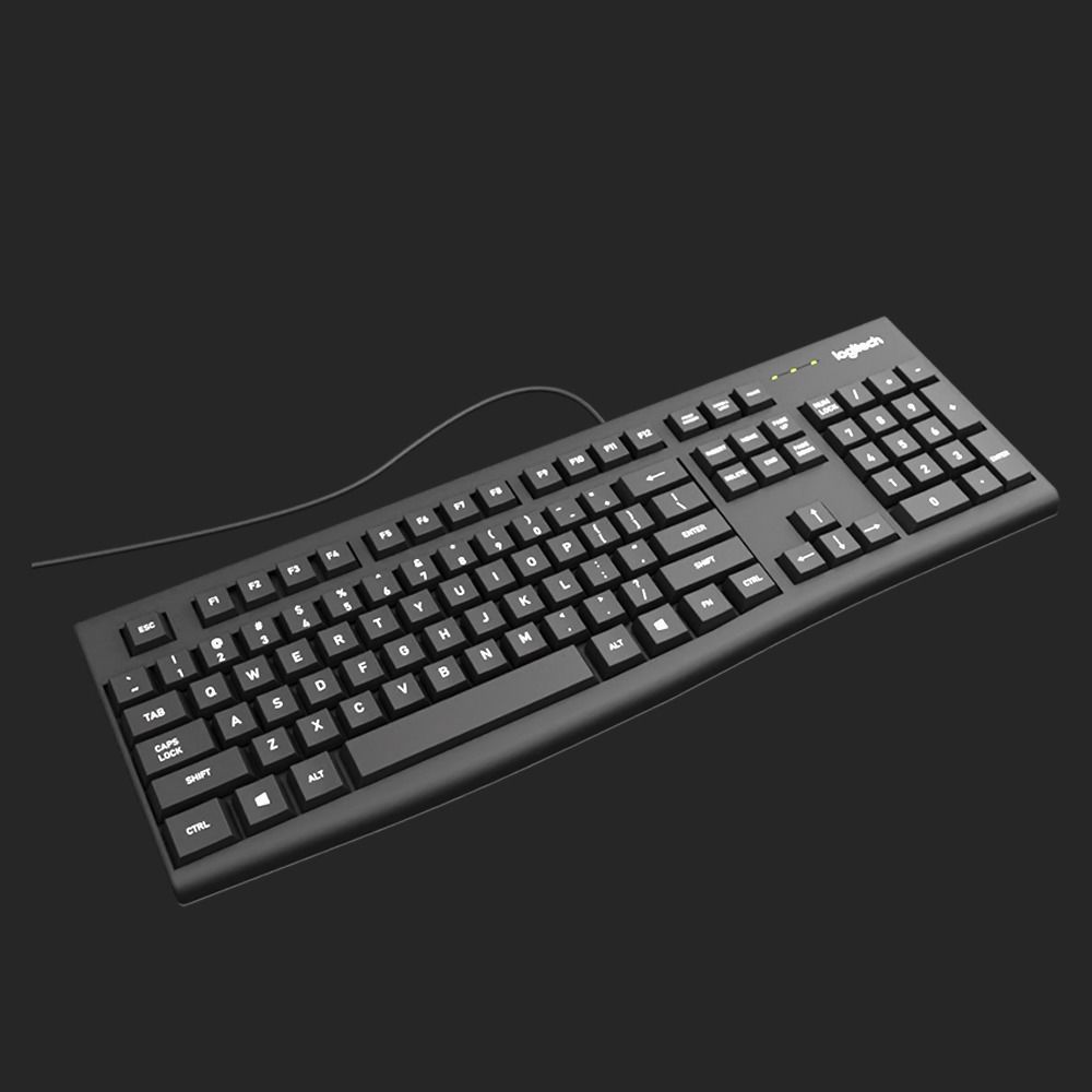 Logitech computer keyboard Low-poly 3D model_1
