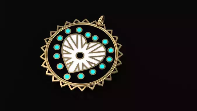 The gold of the enamel of the heart