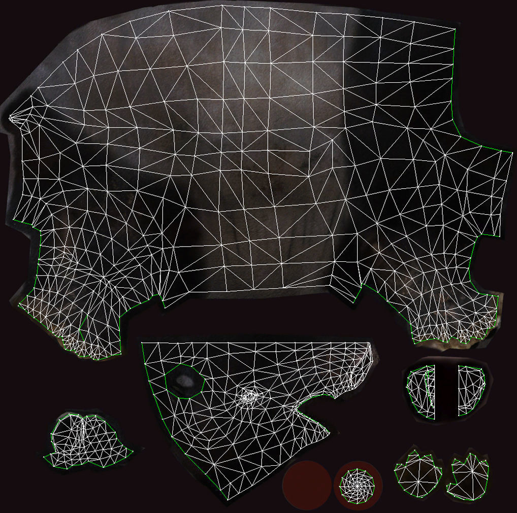 Animated Tapir Low-poly 3D model_9