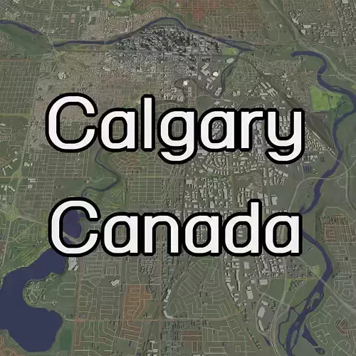 Calgary Canada - city and urban 3D model