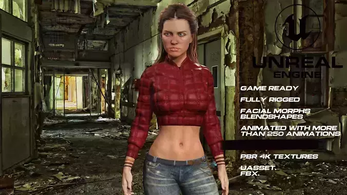 Zombie Hunter full rigged - game ready - animated