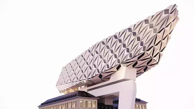 3D High Quality 3D Model Zaha Hadid Project Interpretation