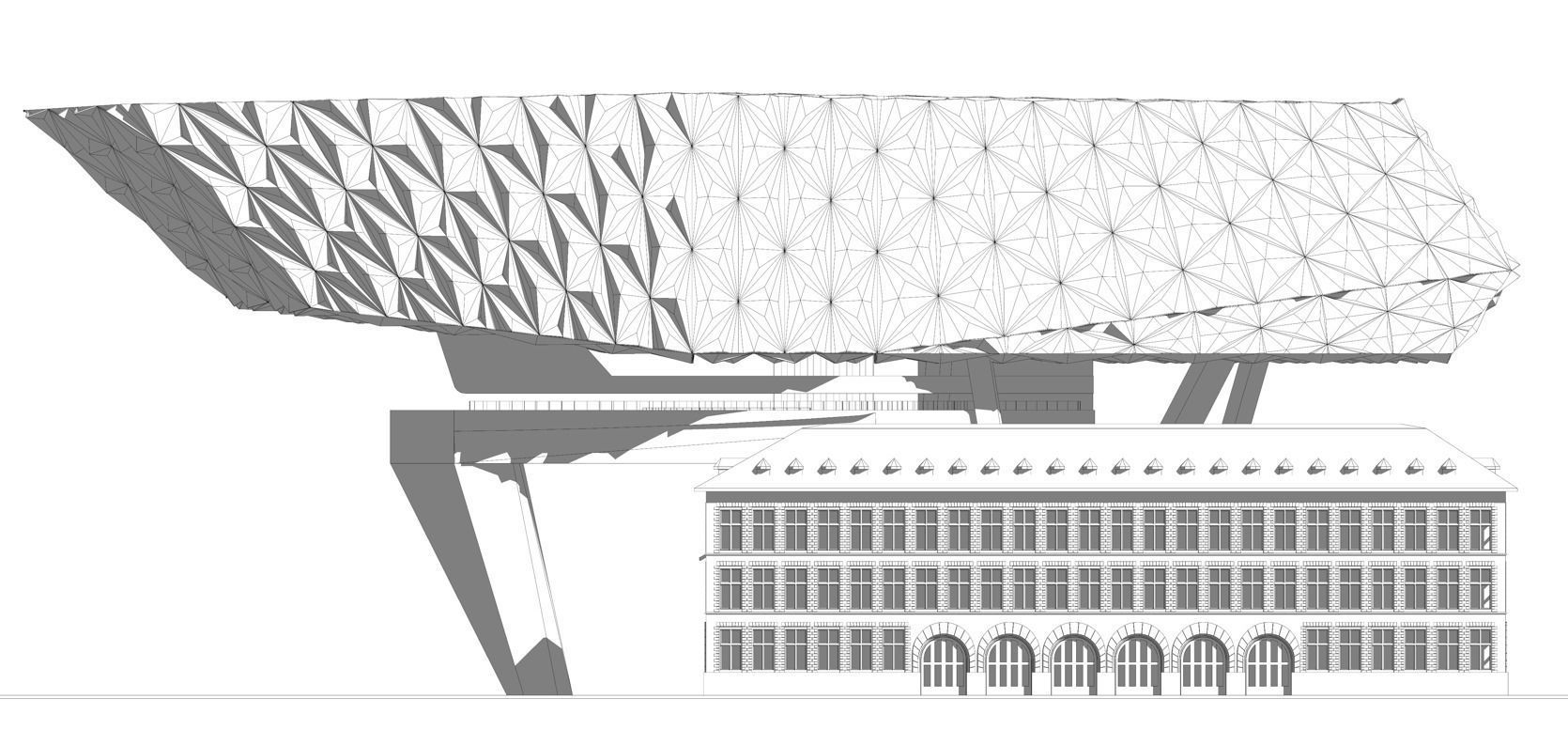 3D High Quality 3D Model Zaha Hadid Project Interpretation 3D model_8