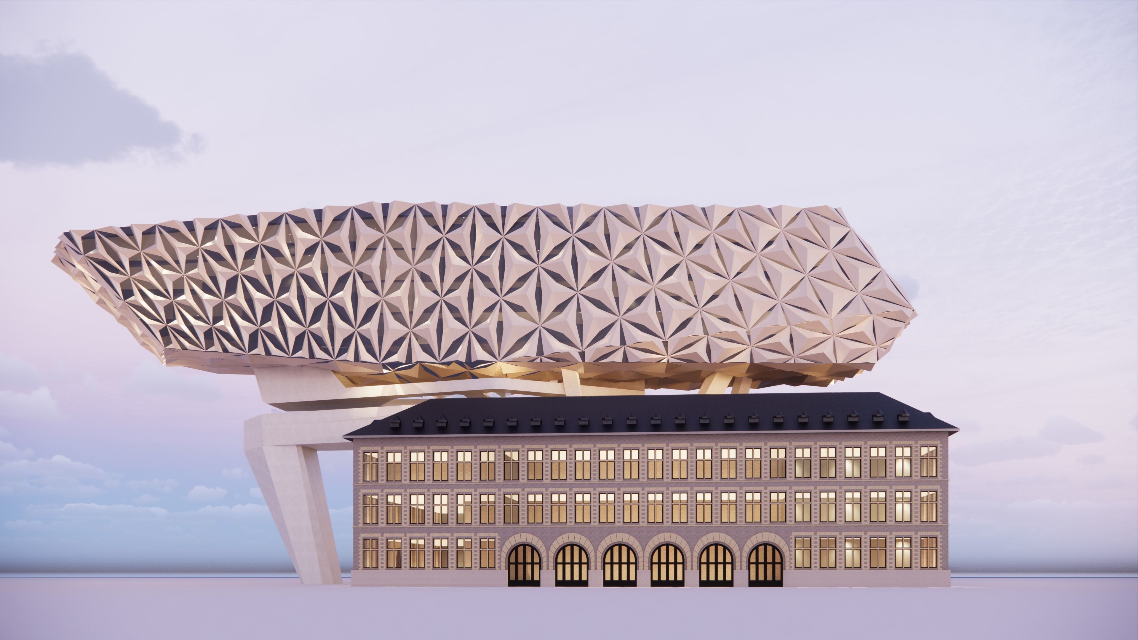 3D High Quality 3D Model Zaha Hadid Project Interpretation 3D model_6