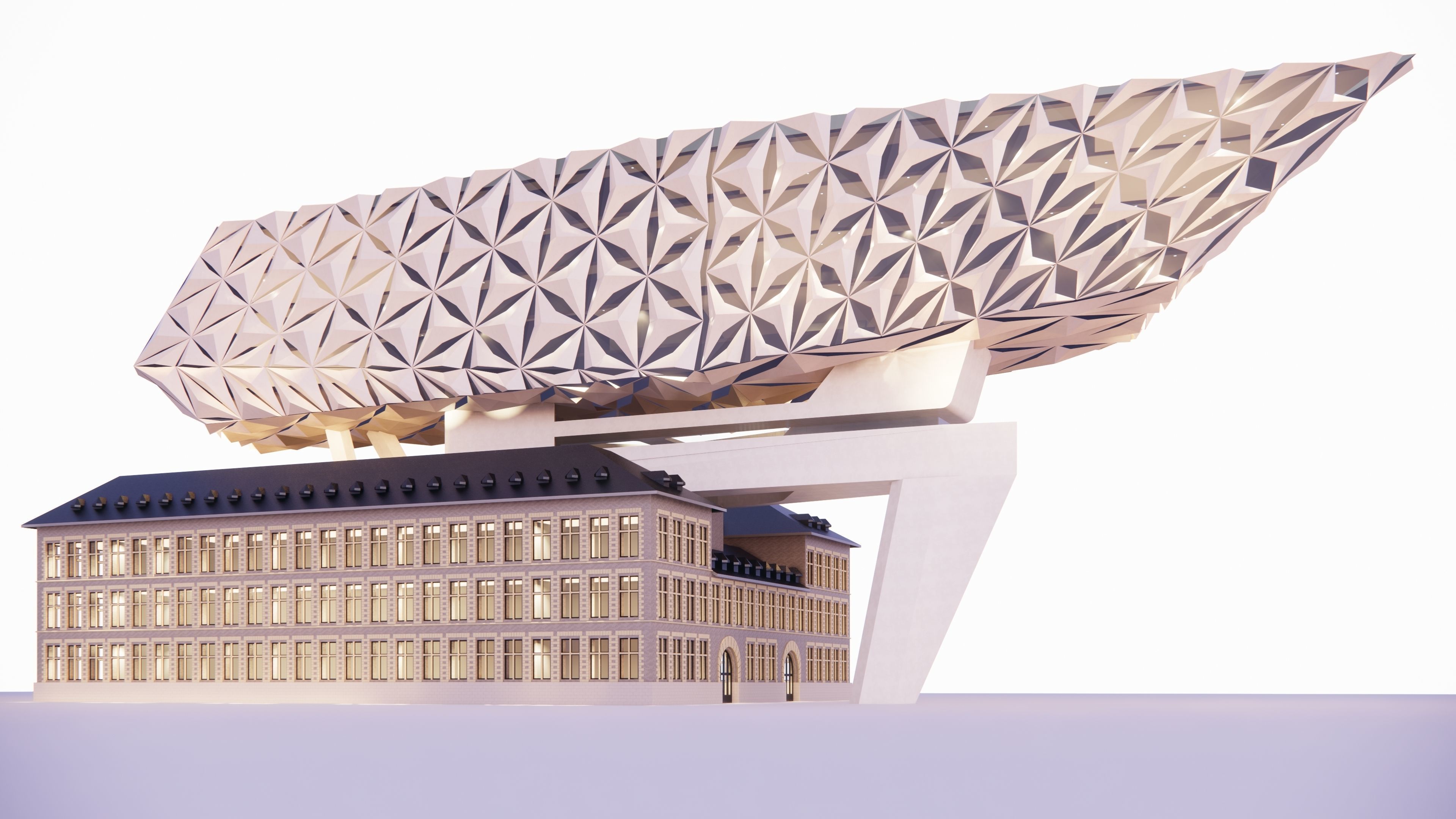 3D High Quality 3D Model Zaha Hadid Project Interpretation 3D model_2