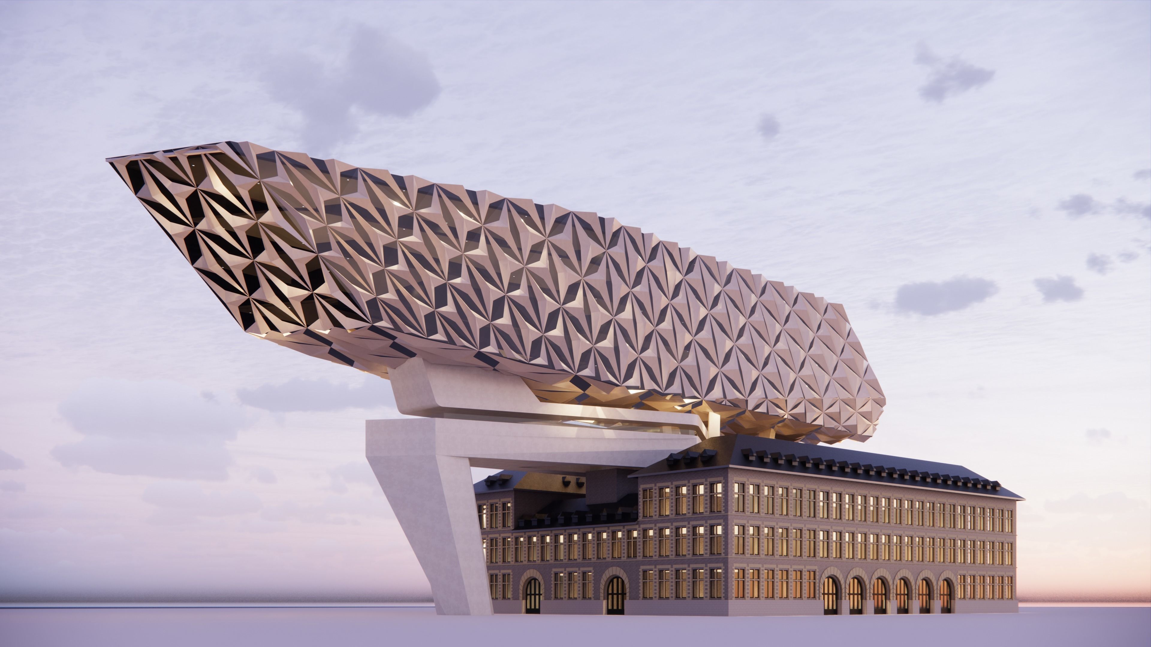 3D High Quality 3D Model Zaha Hadid Project Interpretation 3D model_5