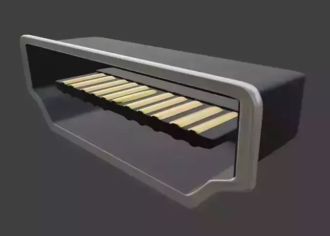 HDMI Female port 3D model