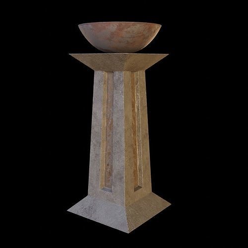 Ancient Egyptian Brazier Low-poly 3D model