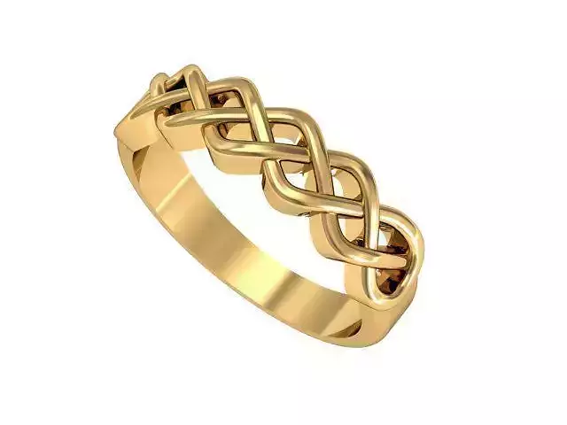 braided ring band 3D print model