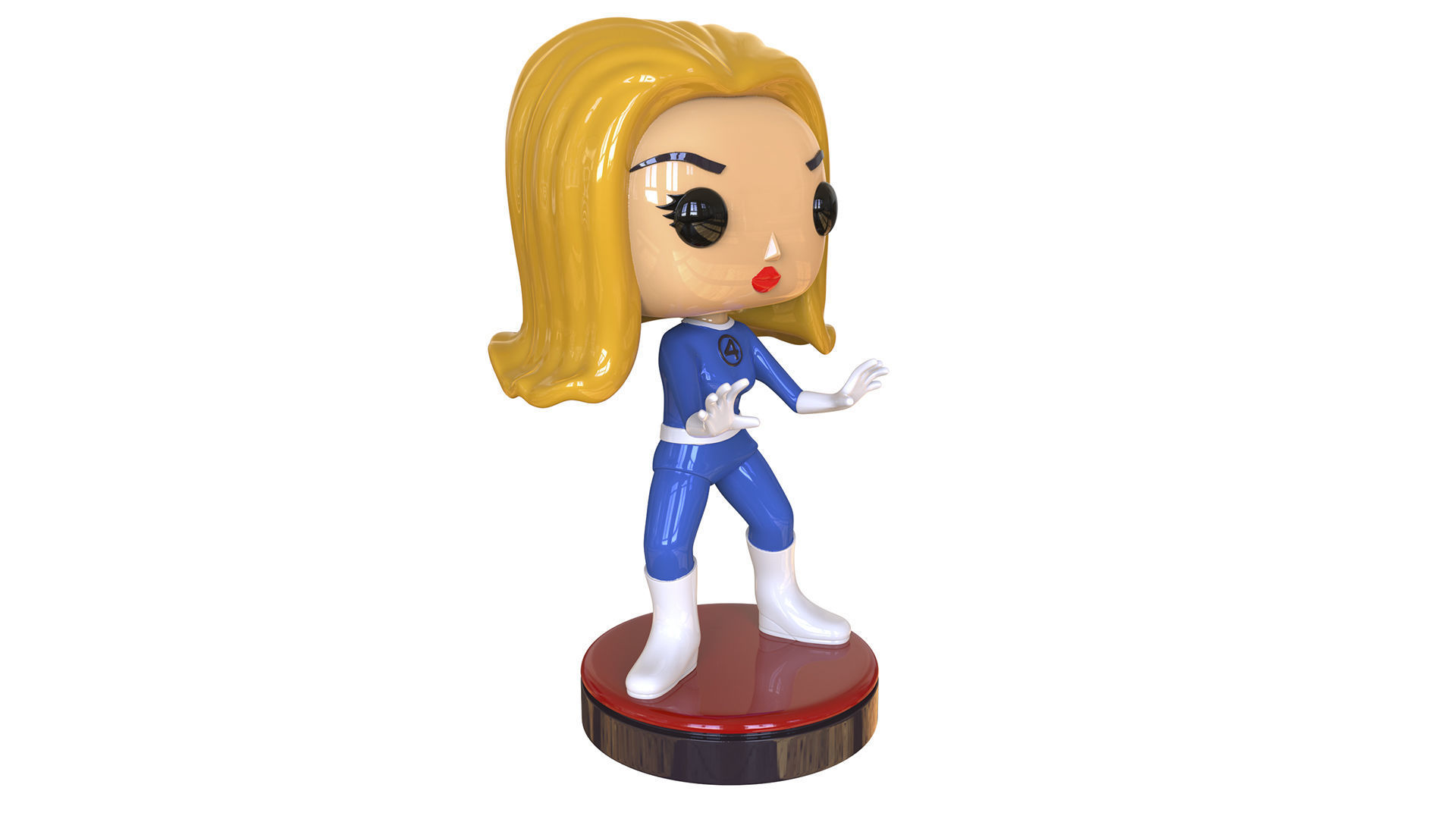  Invisible Woman  Retro Fantastic  3D print model_1