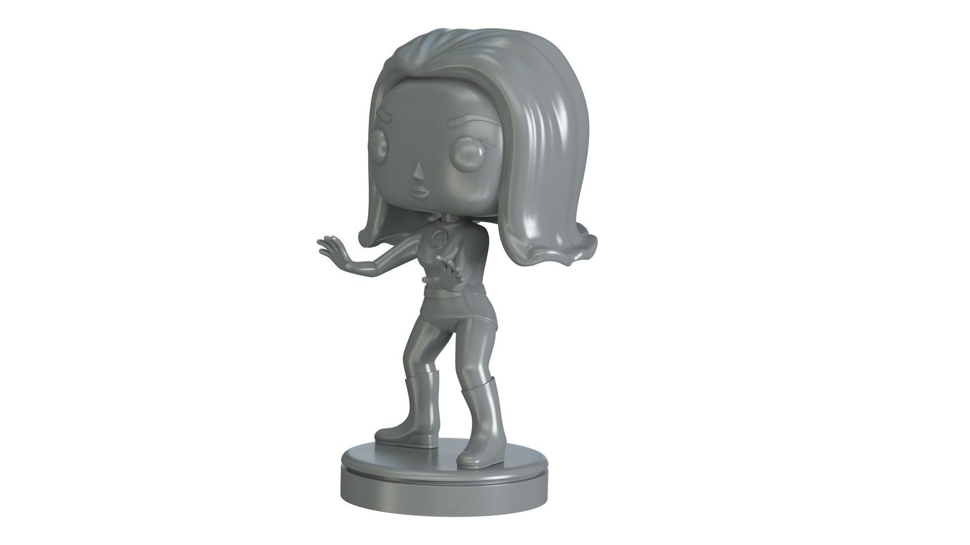  Invisible Woman  Retro Fantastic  3D print model_15
