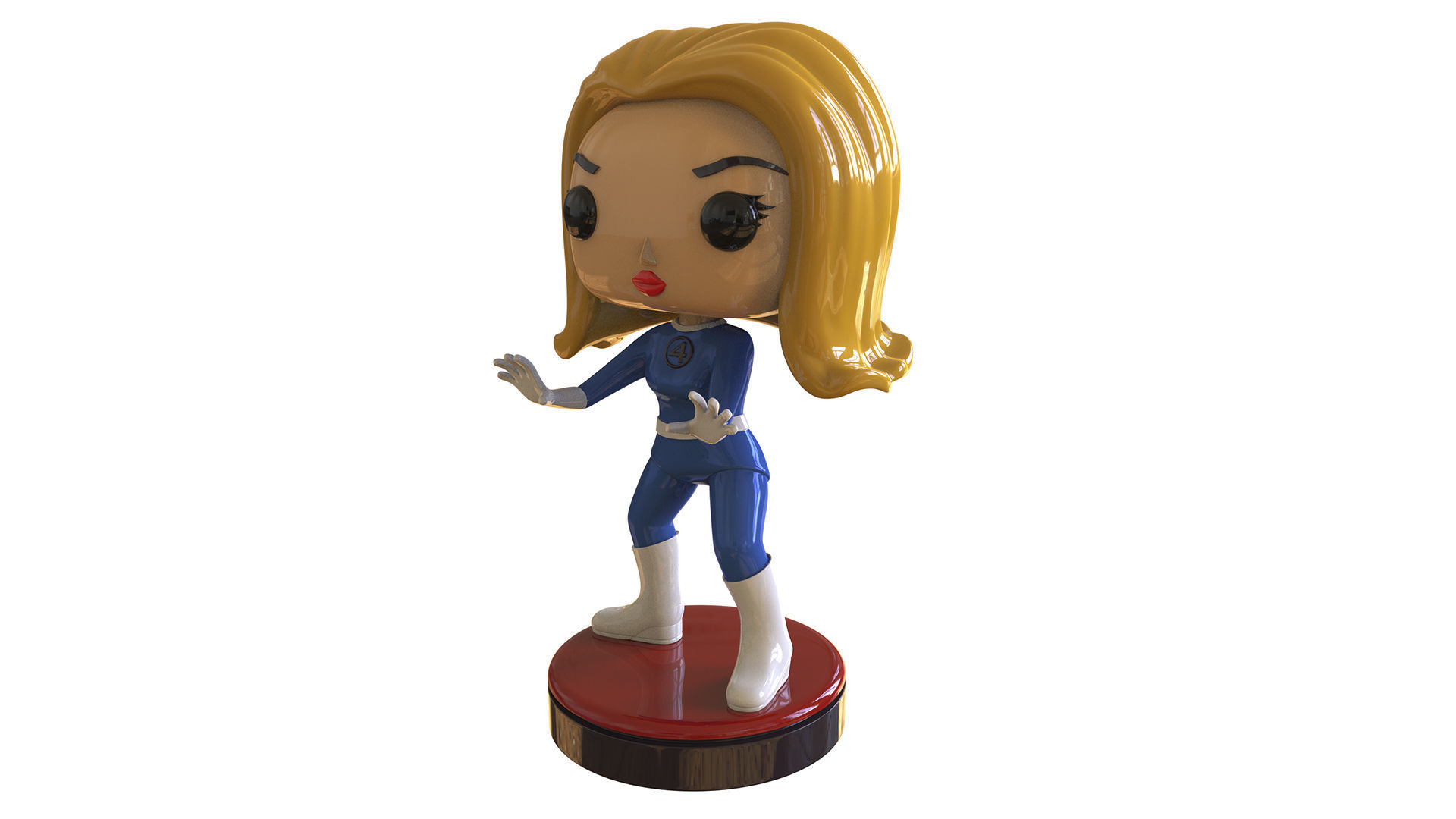 Invisible Woman  Retro Fantastic  3D print model_7