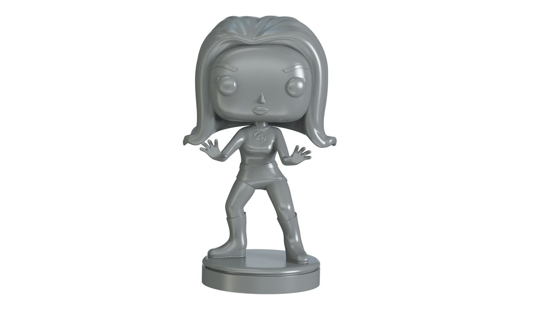  Invisible Woman  Retro Fantastic  3D print model_8