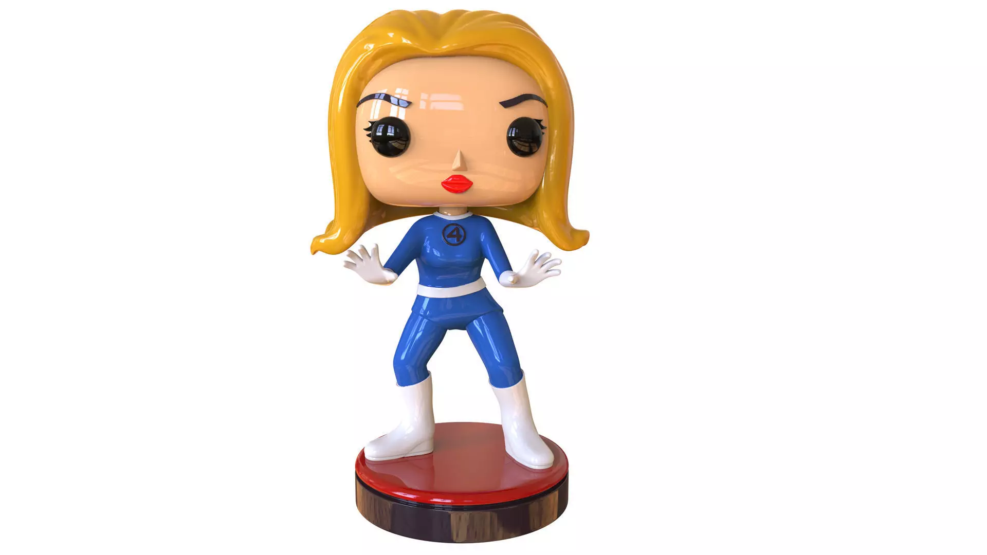  Invisible Woman  Retro Fantastic  3D print model_0