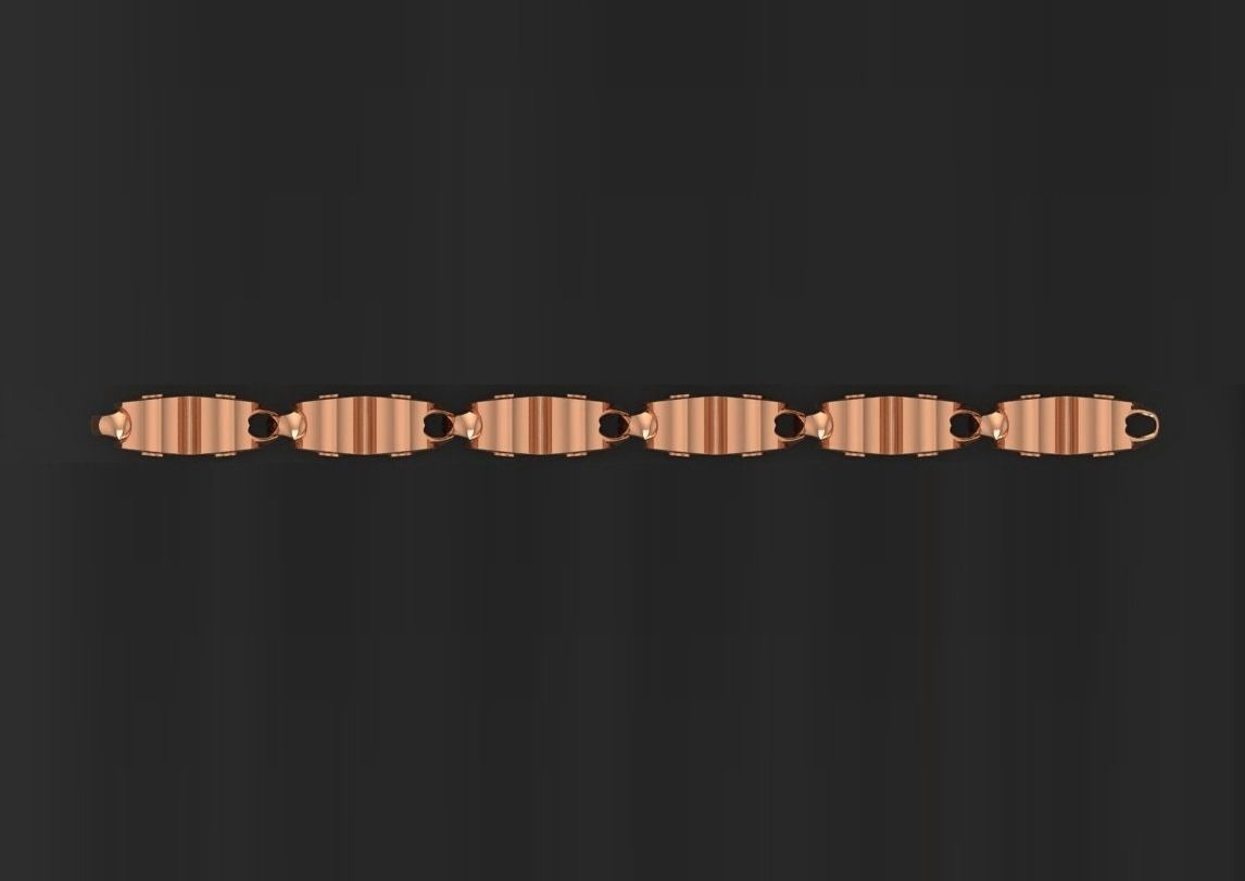 3 Size Gold Bracelet 3dm stl renders details 3D print model_7