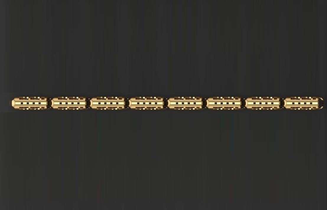 3 Size Gold Bracelet 3dm stl renders details 3D print model_6