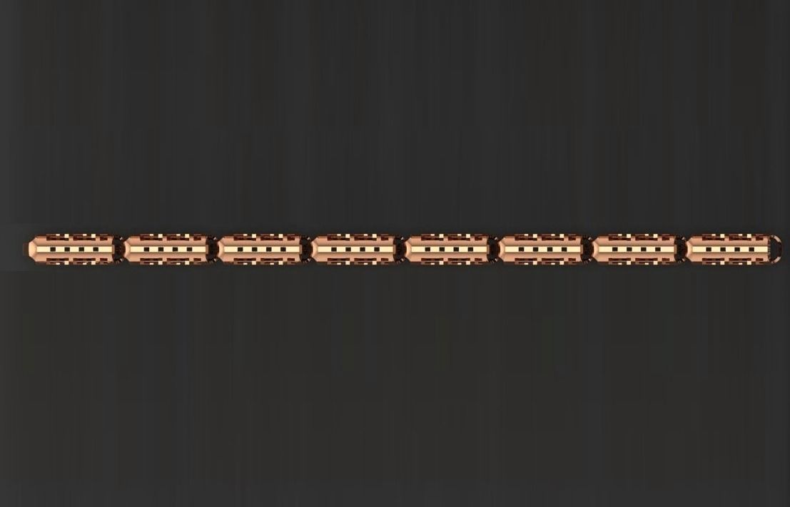 3 Size Gold Bracelet 3dm stl renders details 3D print model_7