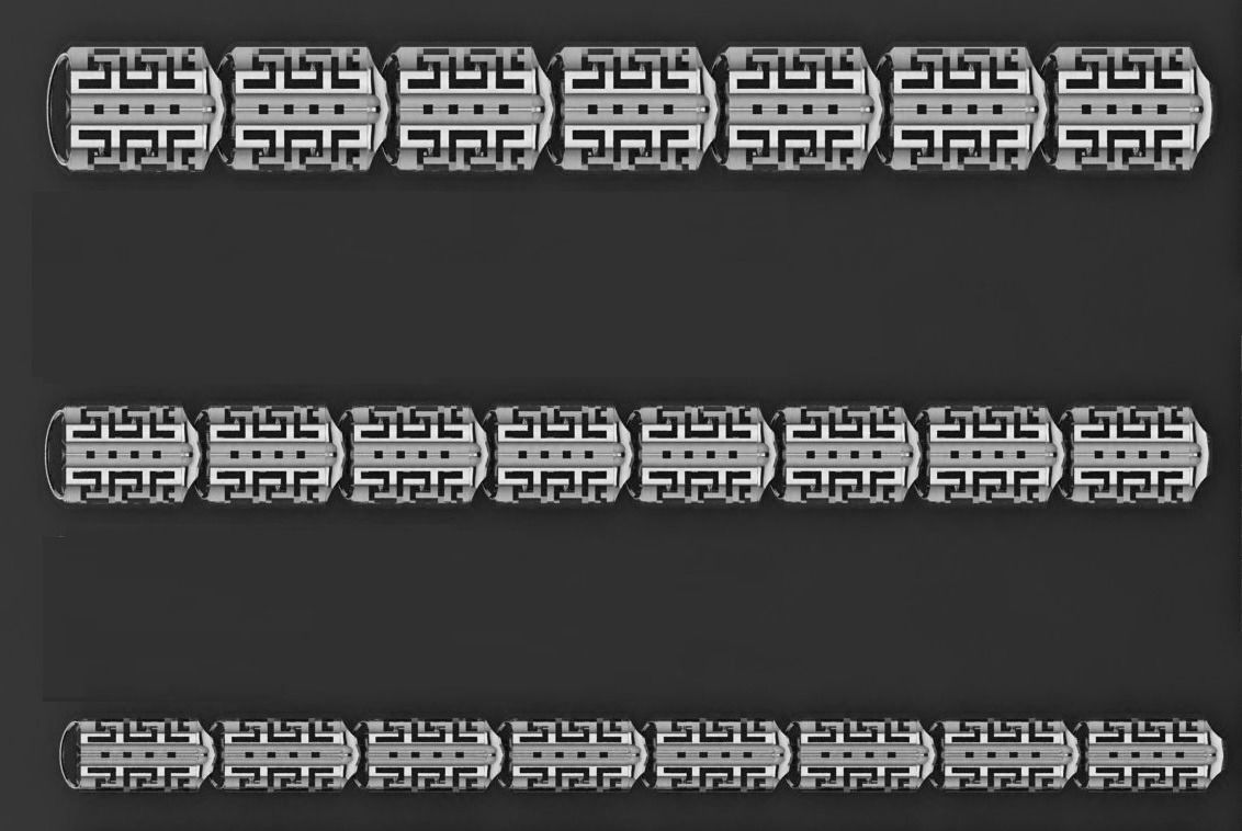 3 Size Gold Bracelet 3dm stl renders details 3D print model_2