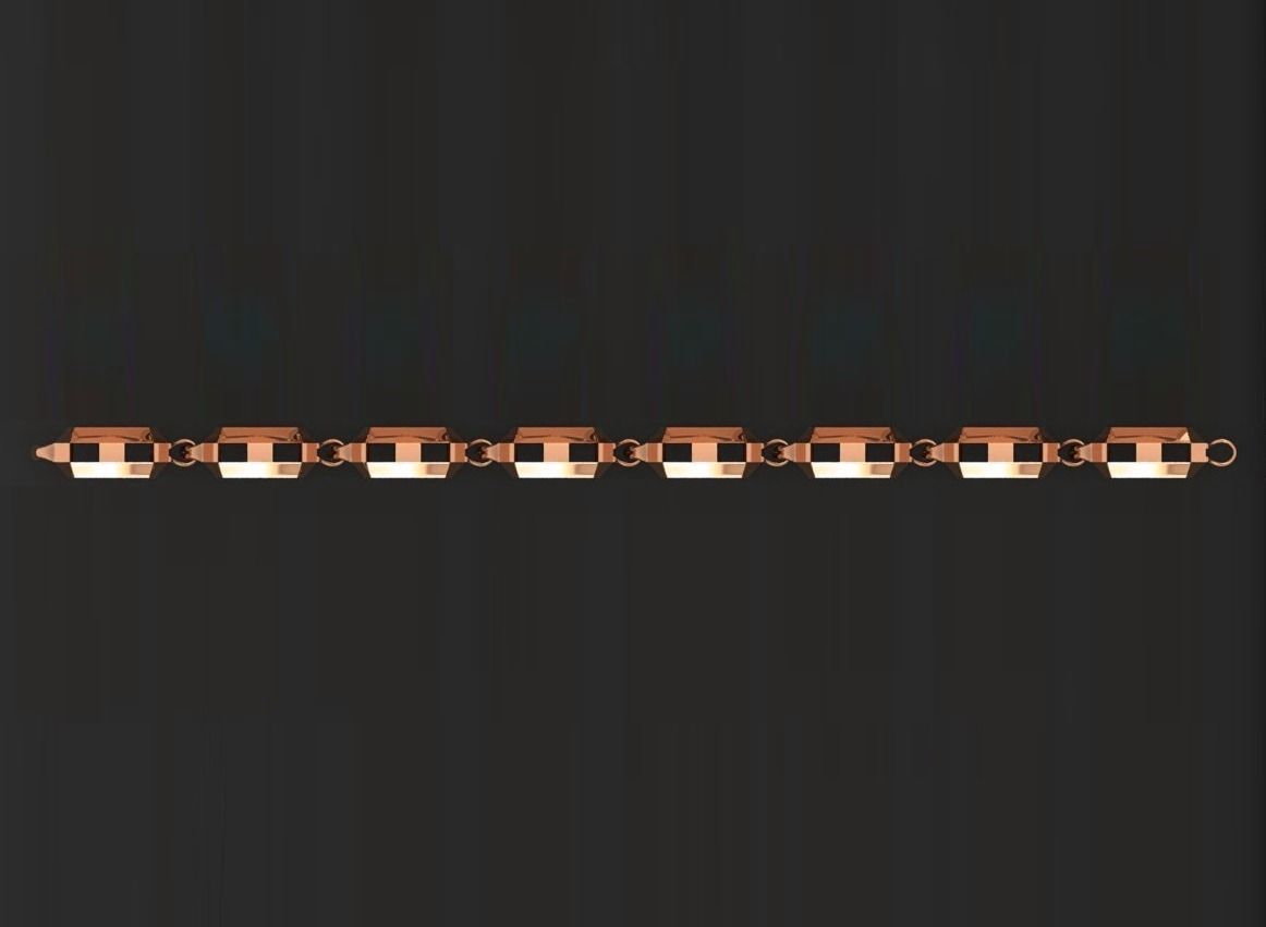 3 Size Gold Bracelet 3dm stl renders details 3D print model_7