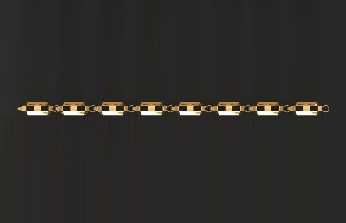 3 Size Gold Bracelet 3dm stl renders details 3D print model_5