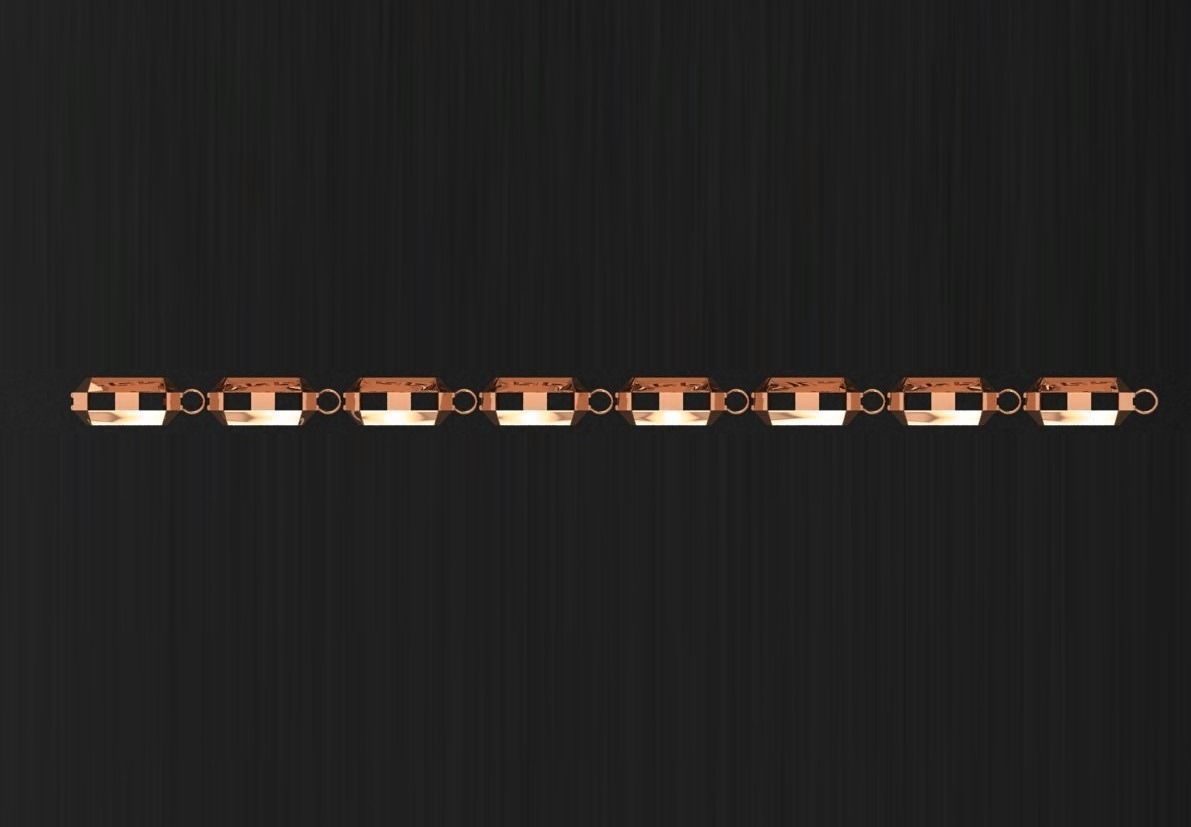 3 Size Gold Bracelet 3dm stl renders details 3D print model_7