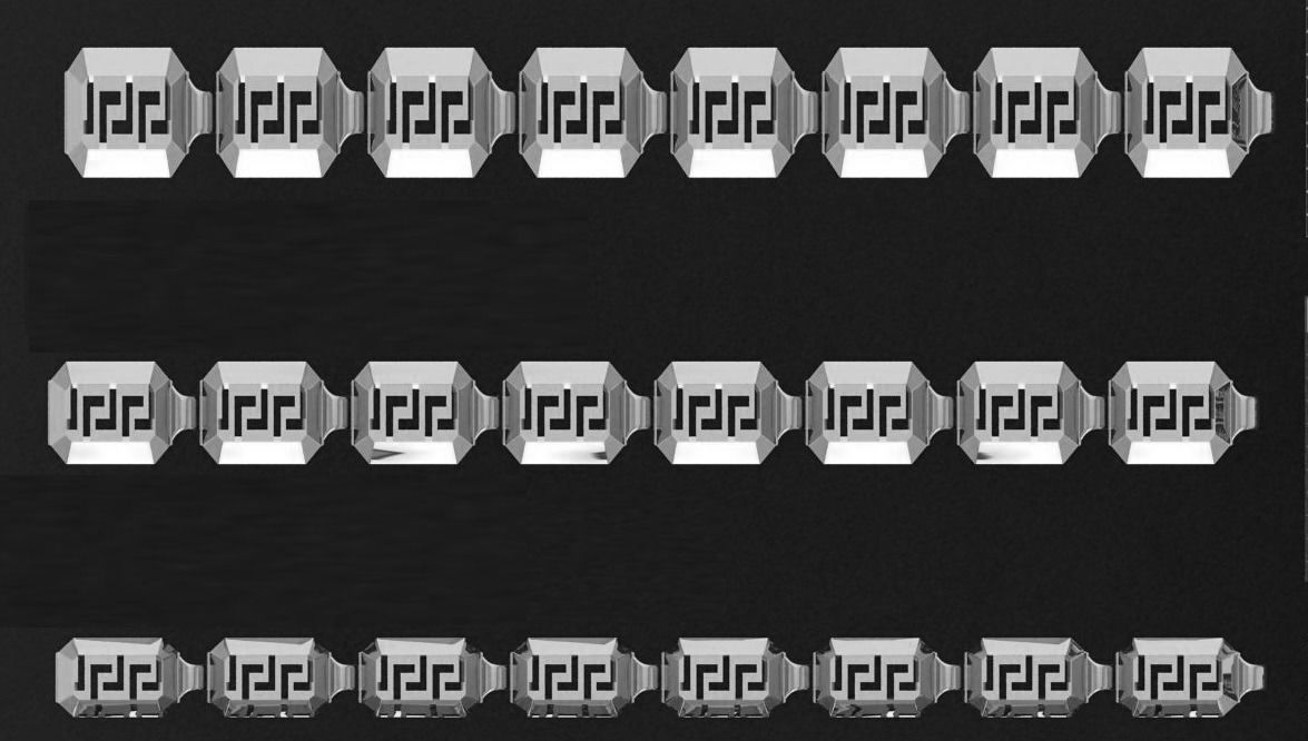 3 Size Gold Bracelet 3dm stl renders details 3D print model_2