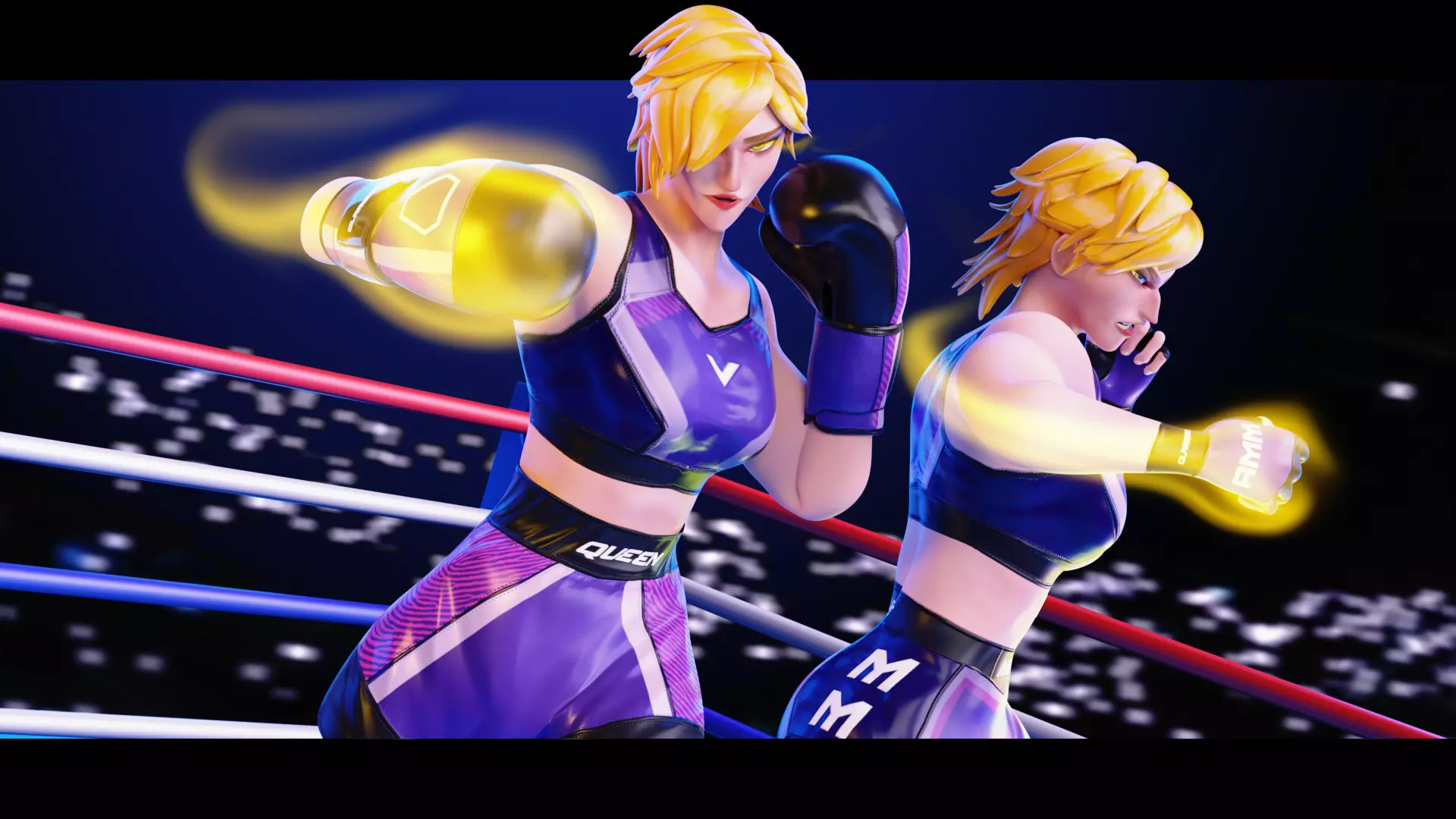 Low Poly Boxer - MMA Fighter - Clarisse Low-poly 3D model