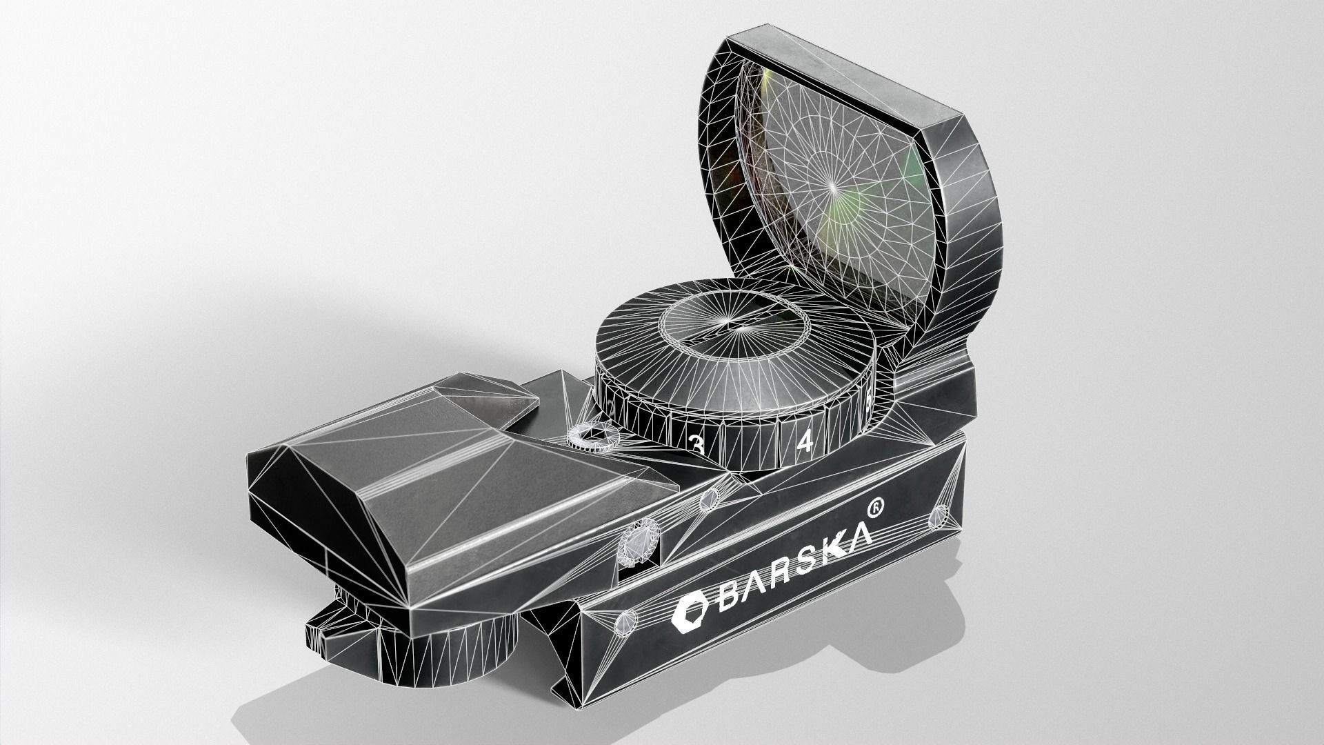 Barska Red Dot Sight Low-poly 3D model_12