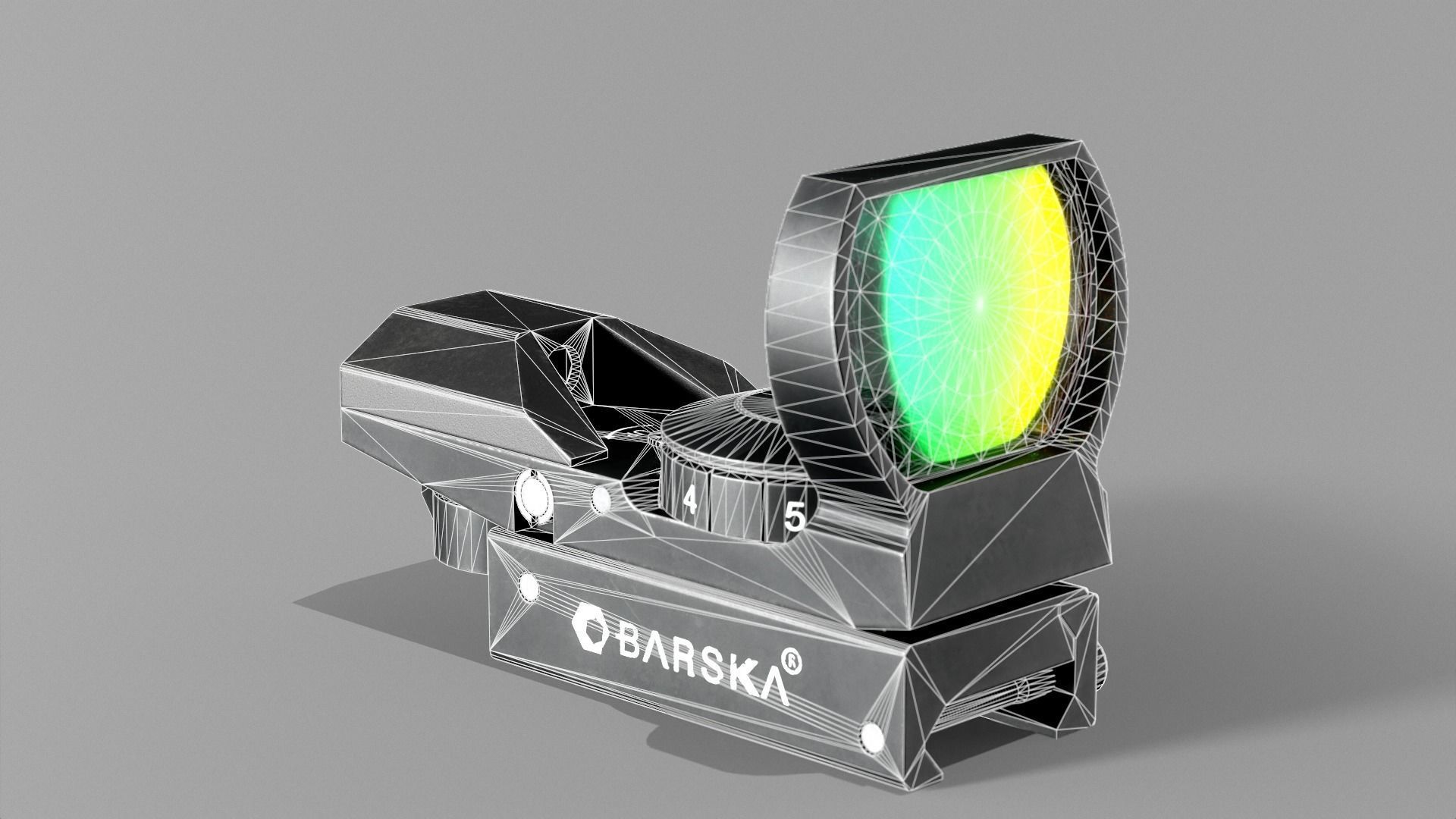 Barska Red Dot Sight Low-poly 3D model_10