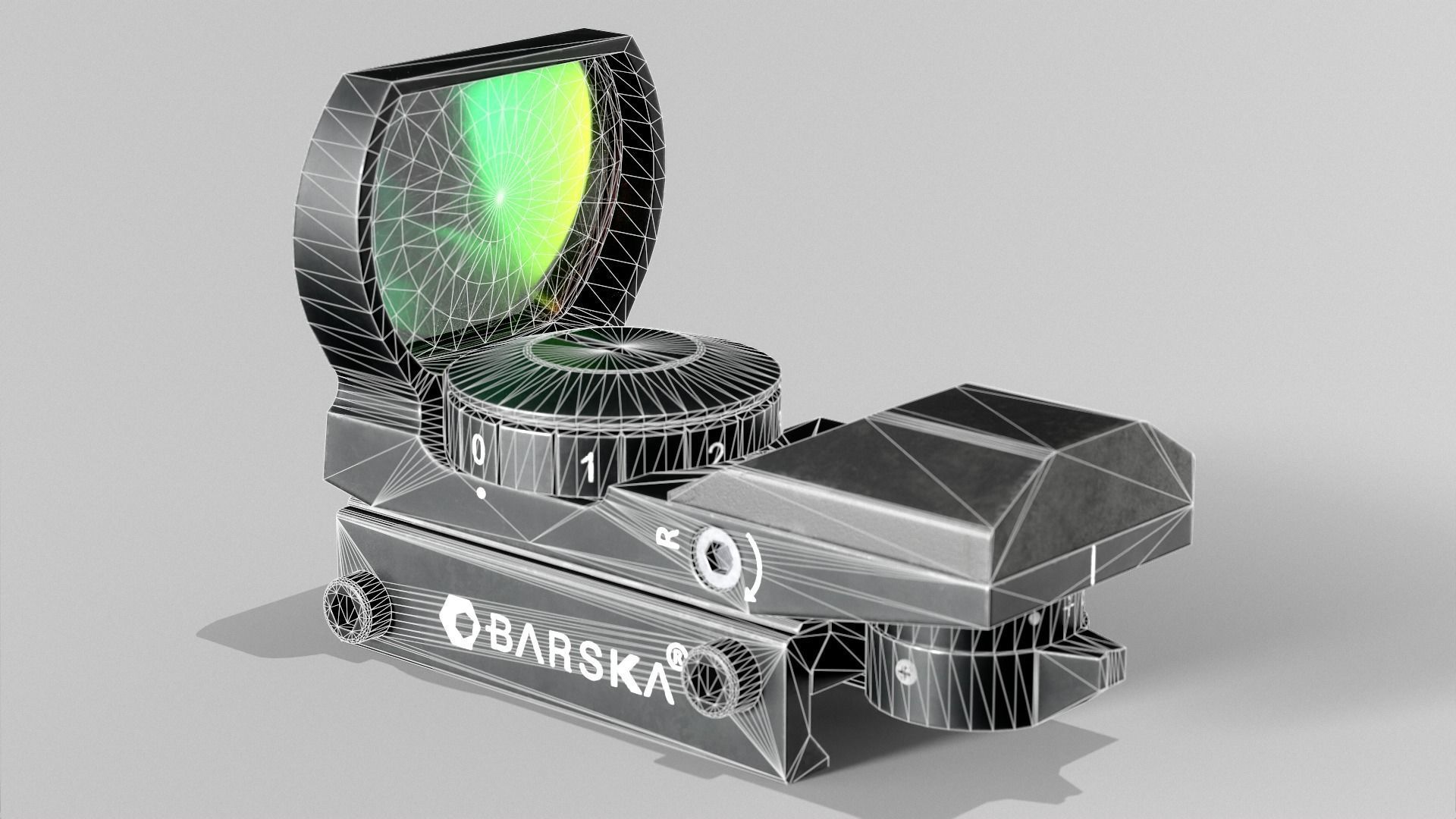 Barska Red Dot Sight Low-poly 3D model_13