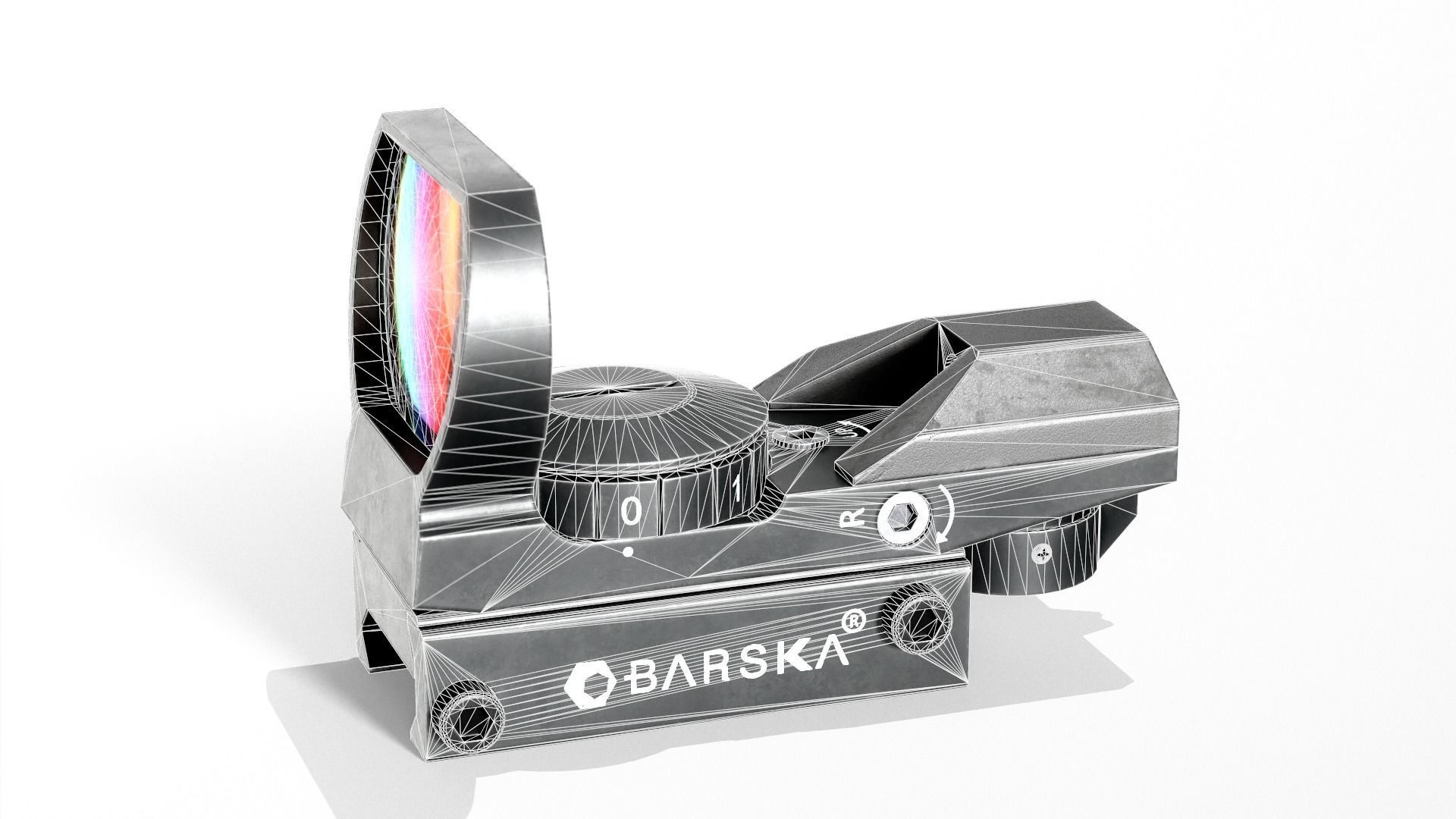 Barska Red Dot Sight Low-poly 3D model_14