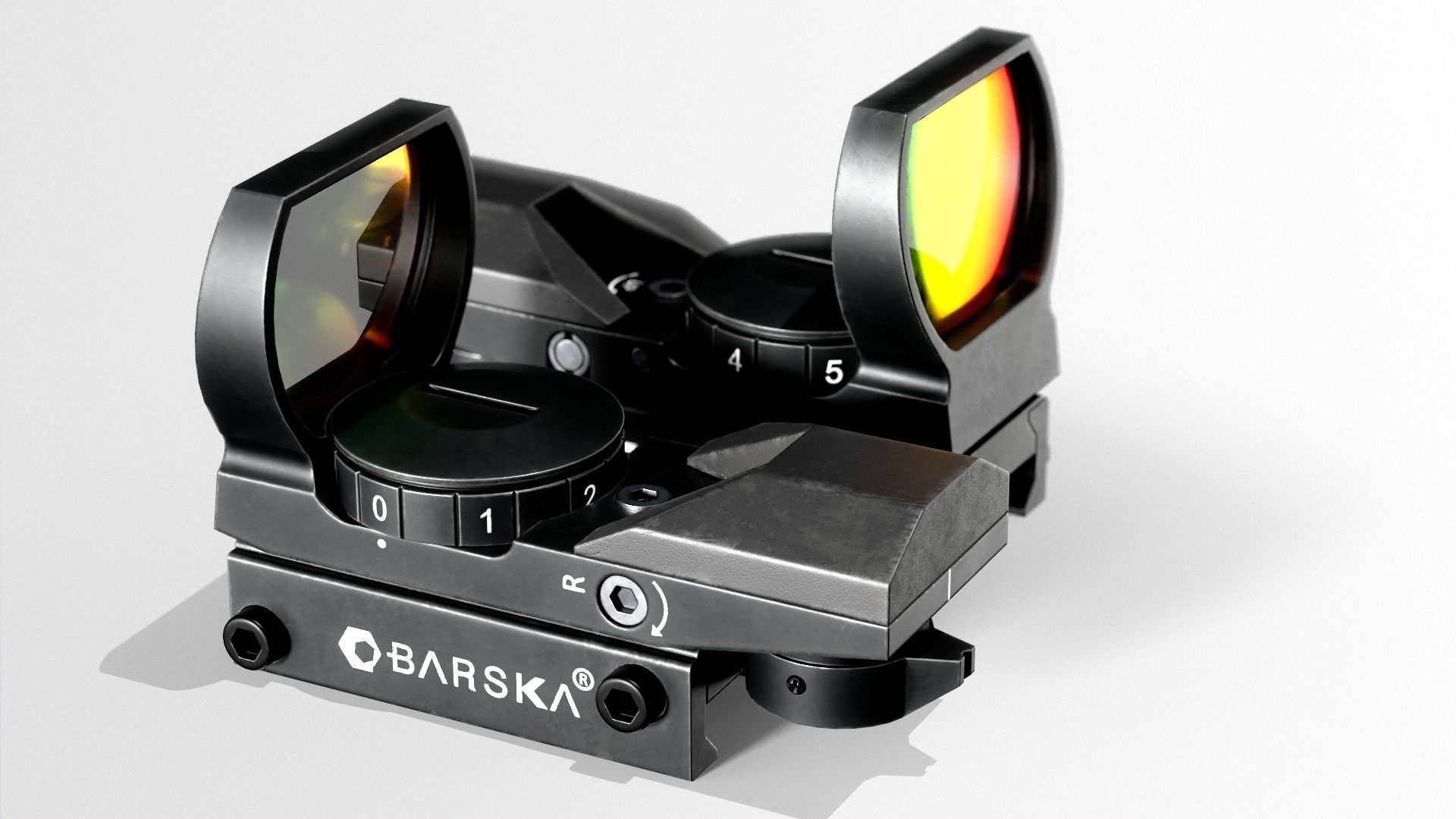 Barska Red Dot Sight Low-poly 3D model_2