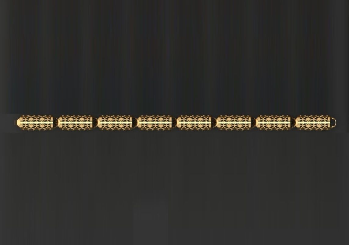 3 Size Gold Bracelet 3dm stl renders details 3D print model_5