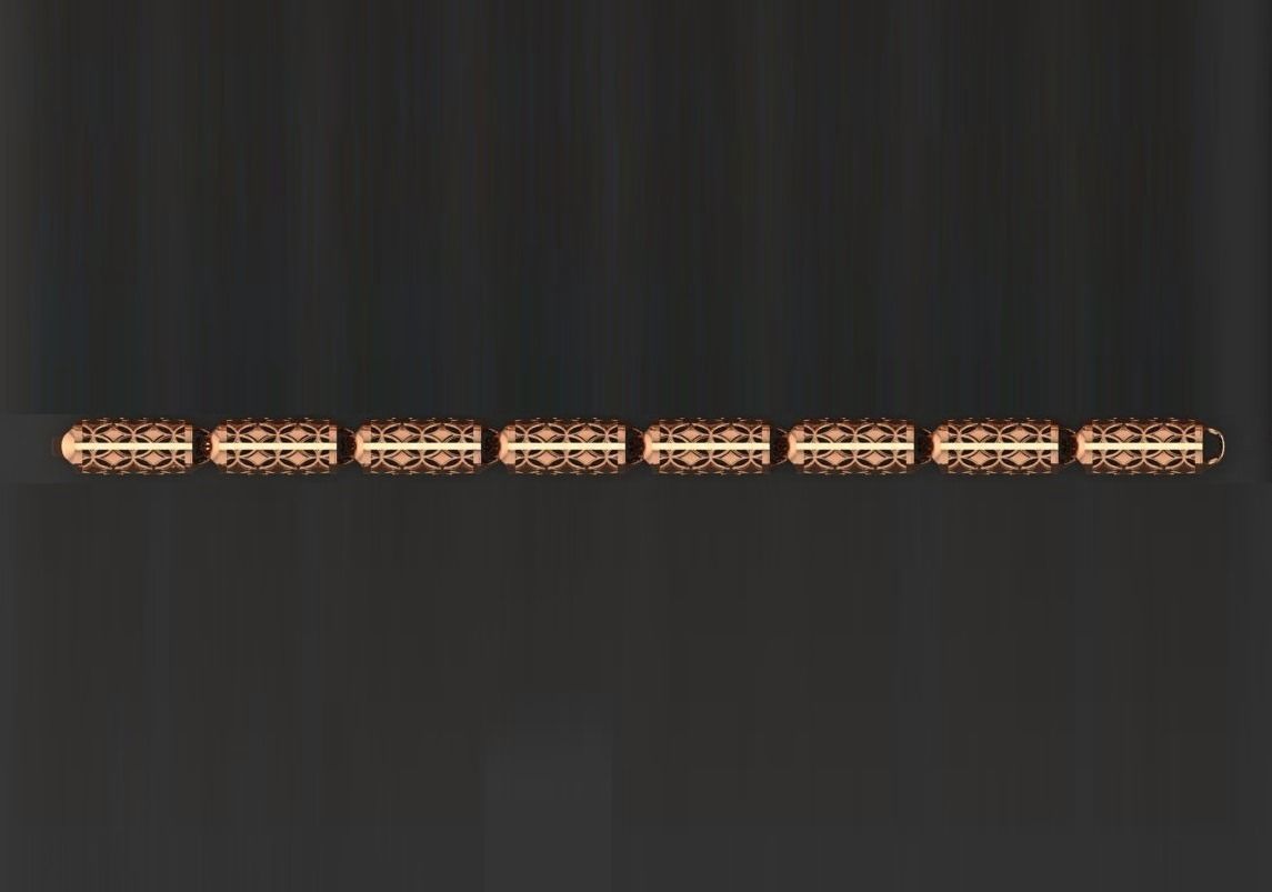 3 Size Gold Bracelet 3dm stl renders details 3D print model_7