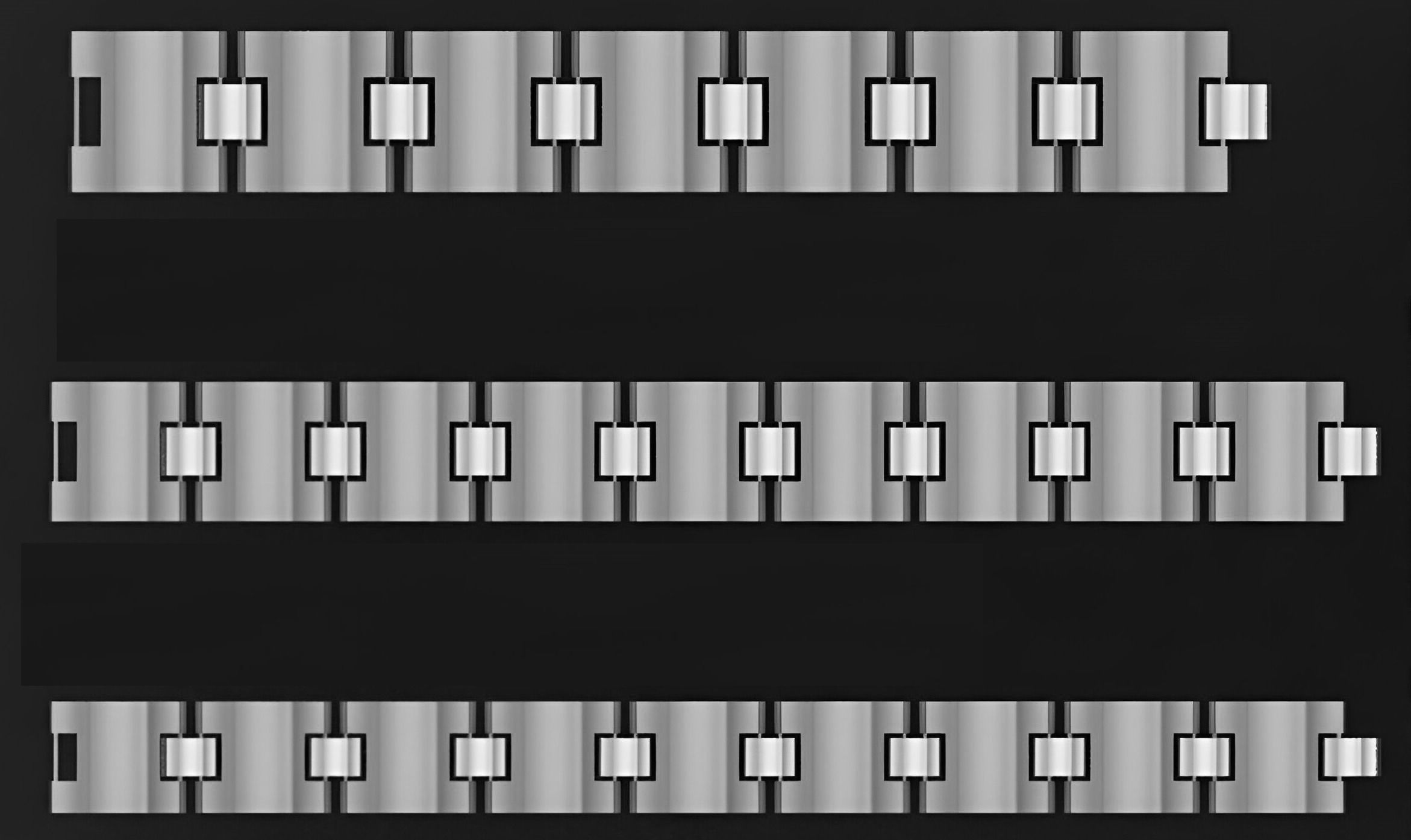 3 Size Gold Bracelet 3dm stl renders details 3D print model_2