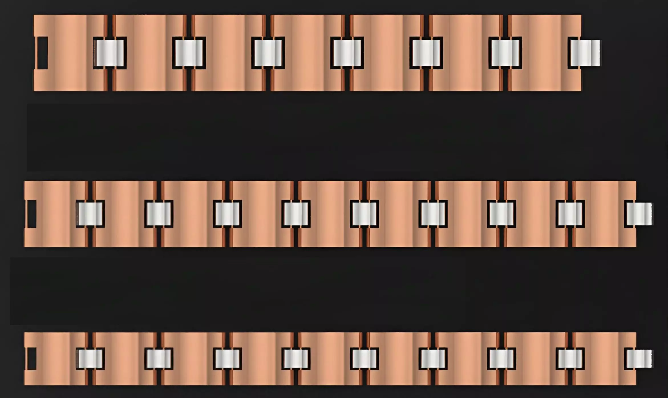 3 Size Gold Bracelet 3dm stl renders details 3D print model_0